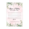 thumbnail image 1 of Koyal Wholesale Blush Pink Greenery Leaves Wedding Advice & Well Wishes Guest Book Cards for Bride and Groom, 56 Pack, 1 of 5