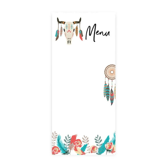 Koyal Wholesale Boho Dream Catcher Printable Wedding Paper Menu Cards for DIY Printer, Pack of 52
