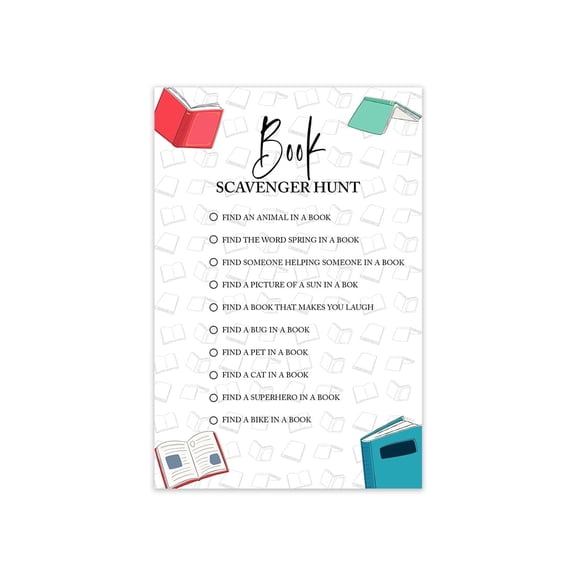 Koyal Wholesale Book Scavenger Hunt Game Cards, Fun Classroom Activities, Treasure Hunt Bundle  20-Pack