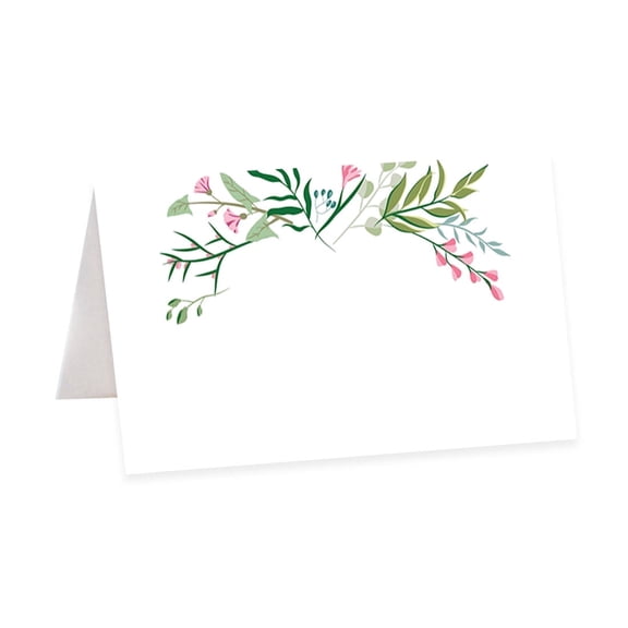 Koyal Wholesale Table Place Cards Botanical Leaves Wedding 56 Pack