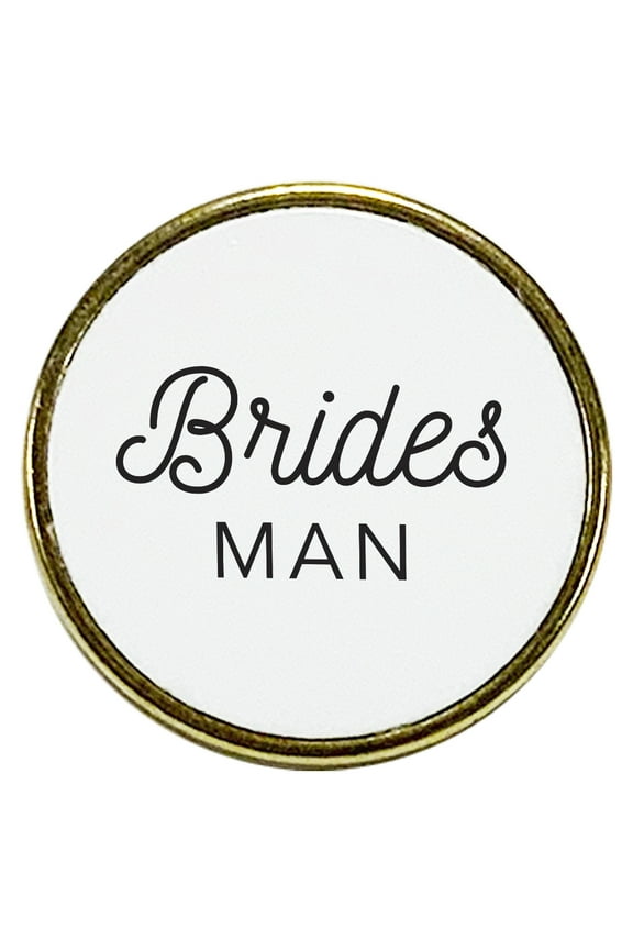 Bridesman Enamel Lapel Pin, Wedding Party Button Pins for Wedding, 1-Pack