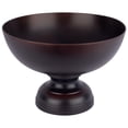 thumbnail image 1 of Koyal Wholesale Bronze Modern Minimalist Round Pedestal Bowl Metal Compote Bowl Vase Ideal for Centerpiece, 10" x 7", 1 of 5