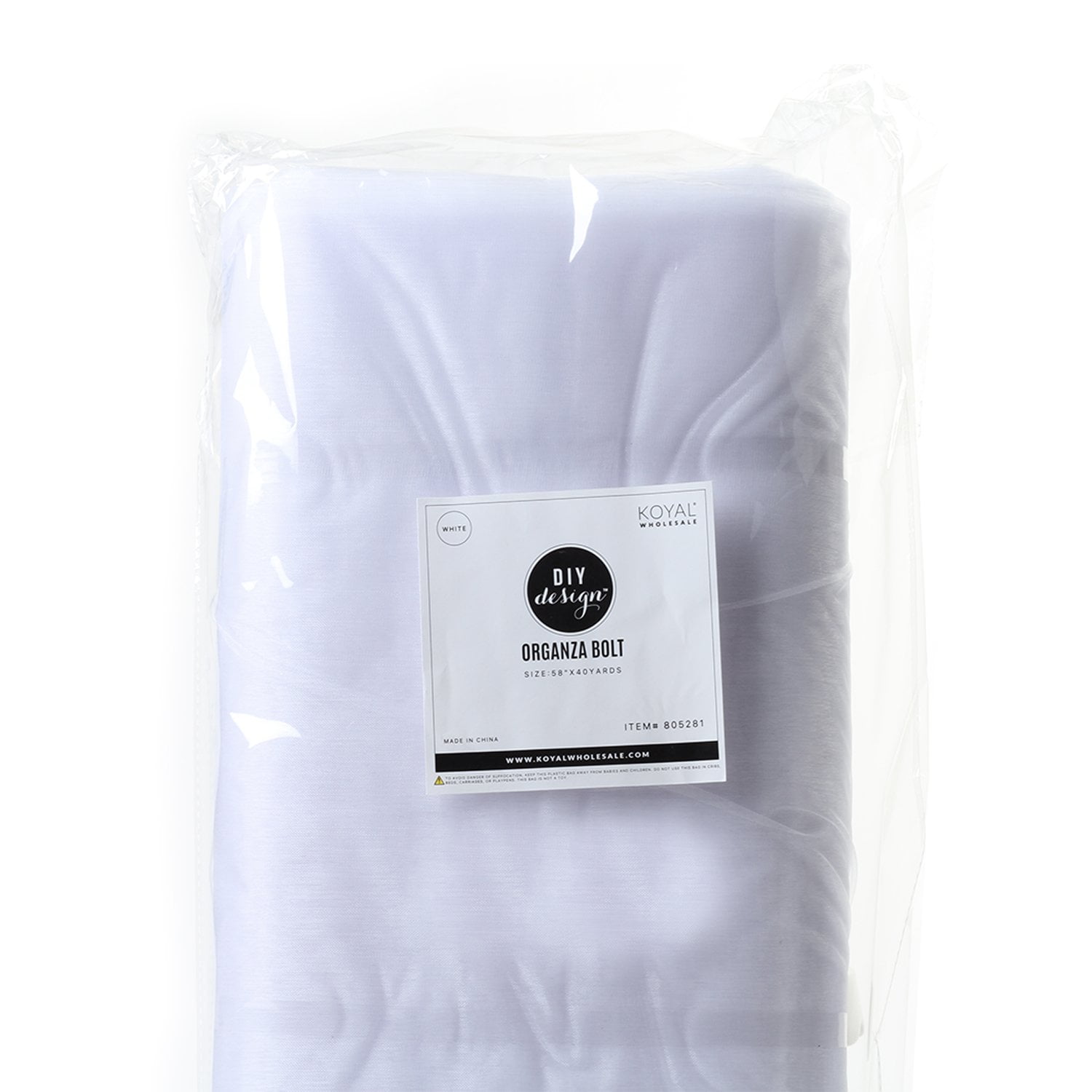 Koyal Wholesale Bulk Organza Bolt 58 Inches Wide by 40 Yards / 120 Feet ...