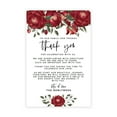 thumbnail image 1 of Koyal Wholesale Burgundy Roses Wedding Thank You Place Setting Cards for Table Reception, Dinner Plates, Family, 56-Pack, 1 of 5