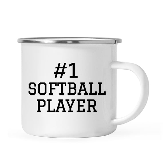 Koyal Wholesale Campfire Coffee Mug Thank You Gift, #1 Softball Player, Set of 1