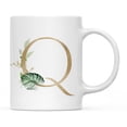 thumbnail image 1 of Koyal Wholesale Ceramic Coffee Mug, Exotic Tropical Monogram, Letter Q, 1 of 5