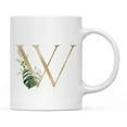 thumbnail image 1 of Koyal Wholesale Ceramic Coffee Mug, Exotic Tropical Monogram, Letter W, 1 of 5