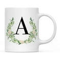 thumbnail image 1 of Koyal Wholesale Ceramic Coffee Mug, Garden Green Monogram Initial Letter A, 1 of 5