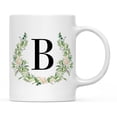 thumbnail image 1 of Koyal Wholesale Ceramic Coffee Mug, Garden Green Monogram Initial Letter B, 1 of 5