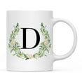 thumbnail image 1 of Koyal Wholesale Ceramic Coffee Mug, Garden Green Monogram Initial Letter D, 1 of 5