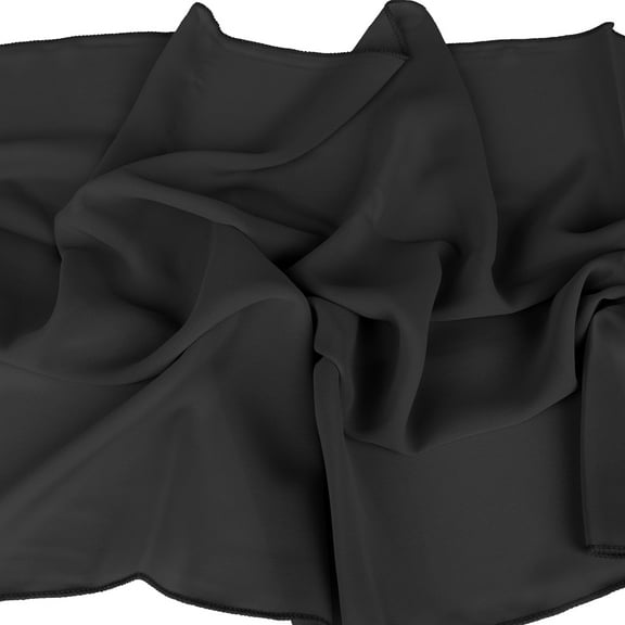 Koyal Wholesale Chiffon Table Runner 180-Inches Long,  Black Wedding Runners, Holiday Table Runners