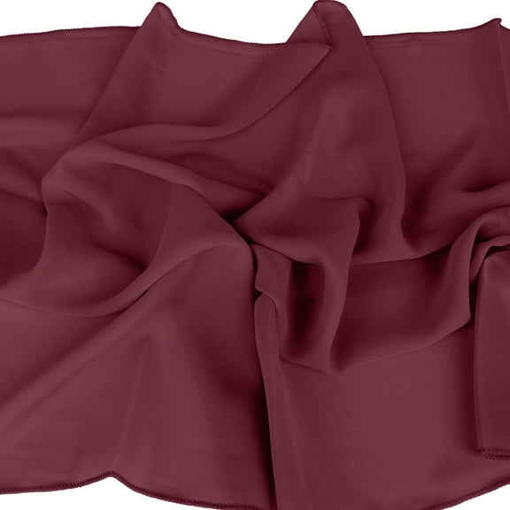 Koyal Wholesale Chiffon Table Runner 180-Inches Long,  Burgundy Wedding Runners, Holiday Table Runners
