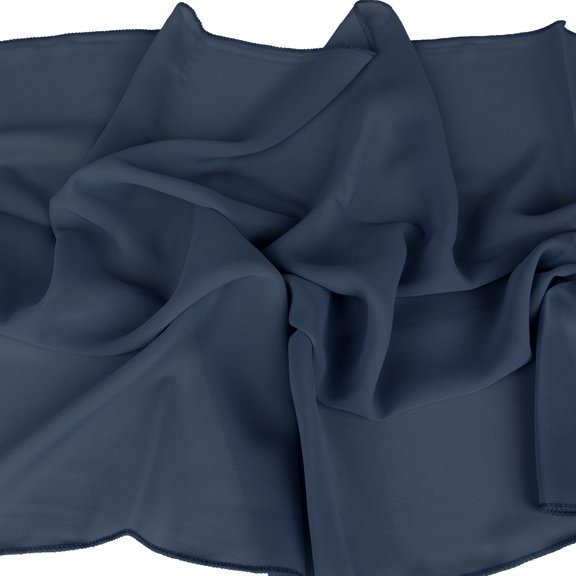Koyal Wholesale Chiffon Table Runner 180-Inches Long,  Navy Blue Wedding Runners, Holiday Table Runners