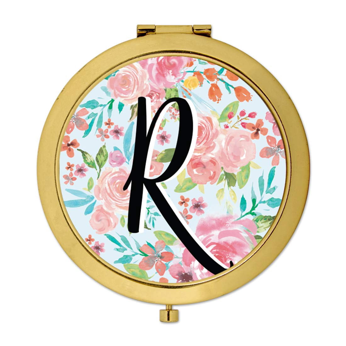 Letter R Mirror Koyal Wholesale Compact Mirror Bridesmaid's Wedding Gift, Gold ...
