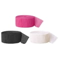 thumbnail image 1 of Koyal Wholesale Crepe Paper Streamer Hanging Party Decorations Kit, 240-Feet, Fuchsia, Black, White, 1-Pack, 1 of 3
