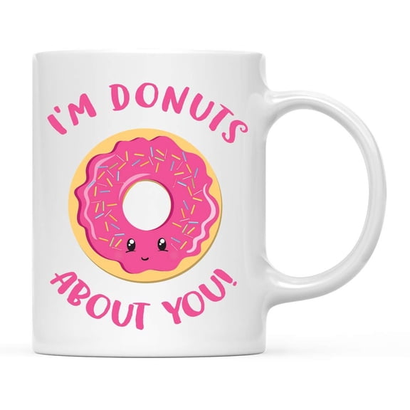Koyal Wholesale Cute Donut Valentine Mug, Im Donuts About You Gift for Her, 11oz, 1 Pack