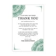 thumbnail image 1 of Koyal Wholesale Dark Green Elegant Ornate Wedding Thank You Place Setting Cards for Table Reception, 56-Pack, 1 of 5