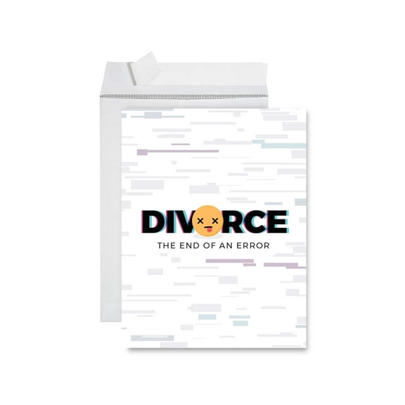 Koyal Wholesale Divorce Jumbo Card, Divorce The End of an Error, Emoji