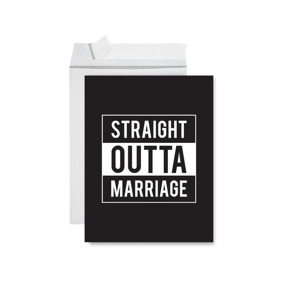 Koyal Wholesale Divorce Jumbo Card, Straight Outta Marriage
