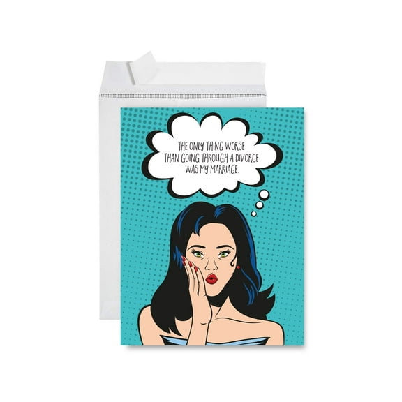 Koyal Wholesale Divorce Jumbo Card, The Only Thing Worse Than Going Through A Divorce Was My Marriage