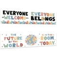 thumbnail image 1 of Koyal Wholesale Everyone Is Welcome Classroom Banner Sign for Teachers, Door, Wall Decor Boho Rainbow, 2-Pk, 1 of 5
