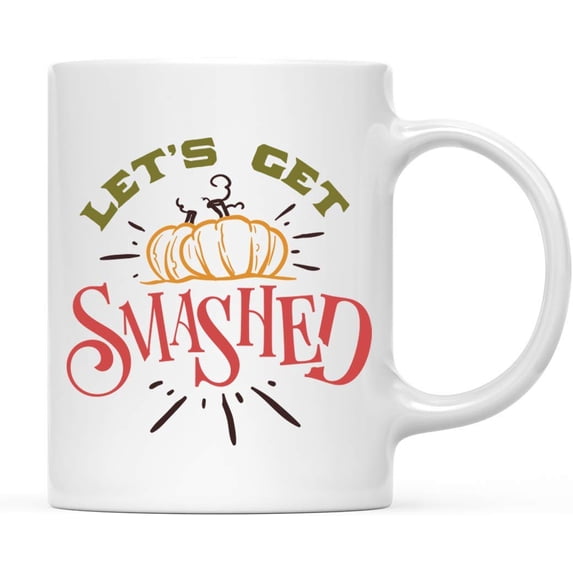 Koyal Wholesale Fall Autumn Season 11oz. Coffee Mug Gift, Let's Get Smashed, 1-Pack