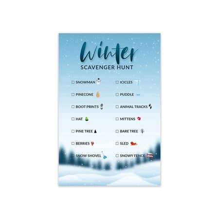 Koyal Wholesale Find and Seek Scavenger Hunt Game Cards, Outdoor Activities , Set of 20