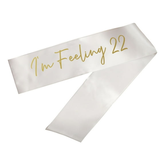 Koyal Wholesale Funny Birthday Party Sashes, Feeling 22