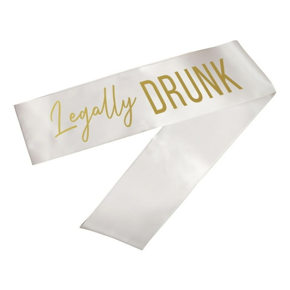 Koyal Wholesale Funny Birthday Party Sashes, Legally Drunk