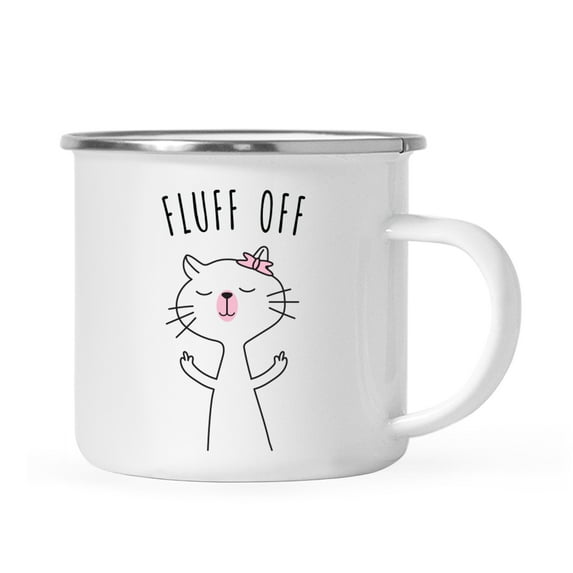 Koyal Wholesale Funny Cat Lover Campfire Coffee Mug, Fluff Off
