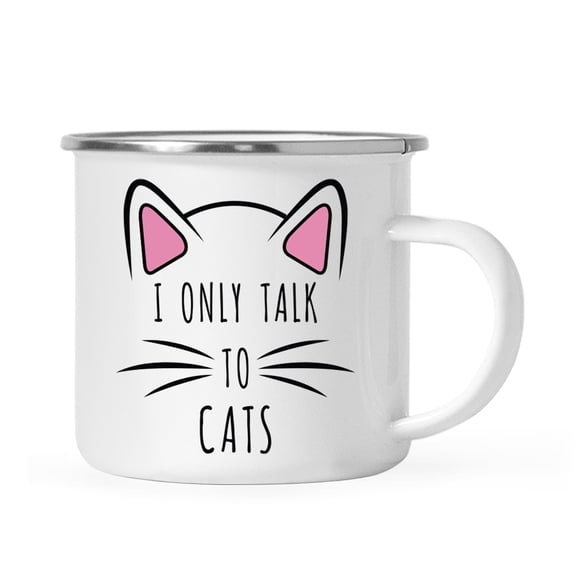 Koyal Wholesale Funny Cat Lover Campfire Coffee Mug, I Only Talk To Cats