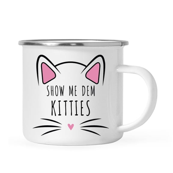Koyal Wholesale Funny Cat Lover Campfire Coffee Mug, Show Me Dem Kitties