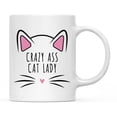 thumbnail image 1 of Koyal Wholesale Funny Cat Lover Ceramic Coffee Mug, Crazy Ass Cat Lady, 1 of 5