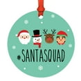 thumbnail image 1 of Koyal Wholesale Funny Christmas Ornaments 2021 Santasquad Round Metal Ornament, White Elephant Ideas 1-Pk, 1 of 5