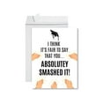 thumbnail image 1 of Koyal Wholesale Funny Congratulations Jumbo Card With Envelope, Absolutely Smashed It, Graduation Greeting Card, 1 of 5