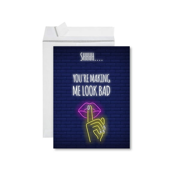 Koyal Wholesale Funny Congratulations Jumbo Card With Envelope, Making Me Look Bad, Graduation, New Job Promotion, 1-Pk