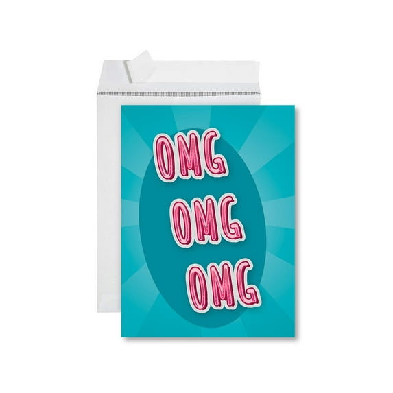 Koyal Wholesale Funny Congratulations Jumbo Card With Envelope, OMG, Engagement, Pregnancy, Graduation, New Home, 1-Pack