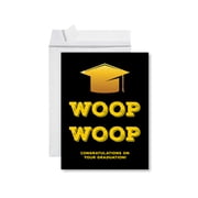 Koyal Wholesale Funny Congratulations Jumbo Card With Envelope, Woop Woop, Graduation Greeting Card