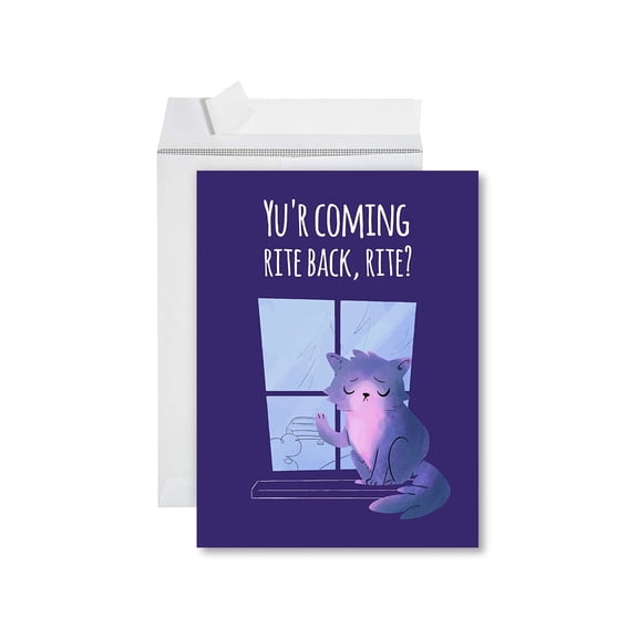 Koyal Wholesale Funny Farewell Jumbo Card Yu'r Coming Rite Bk, Rite? 8.5 x 11 inch Goodbye Greeting Card with Envelope