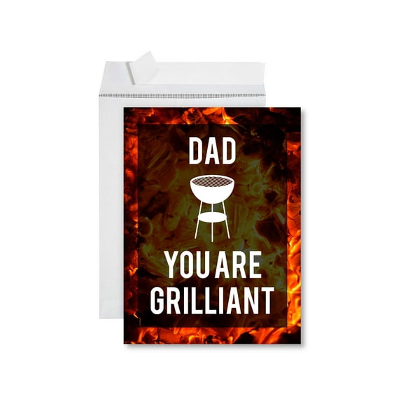 Koyal Wholesale Funny Father's Day Jumbo Card With Envelope, Dad You Are Grilliant, Set of 1