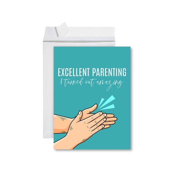 Koyal Wholesale Funny Father's Day Jumbo Card With Envelope, Excellent Parenting, Set of 1