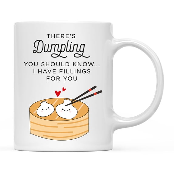Koyal Wholesale Funny Food Pun 11oz. Ceramic Coffee Tea Mug, Dumpling