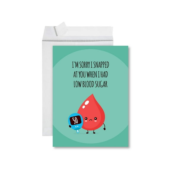 Koyal Wholesale Funny I'm Sorry Jumbo Card I'm Sorry I Snapped Blank I'm Sorry Greeting Card with Envelope 1-Pk