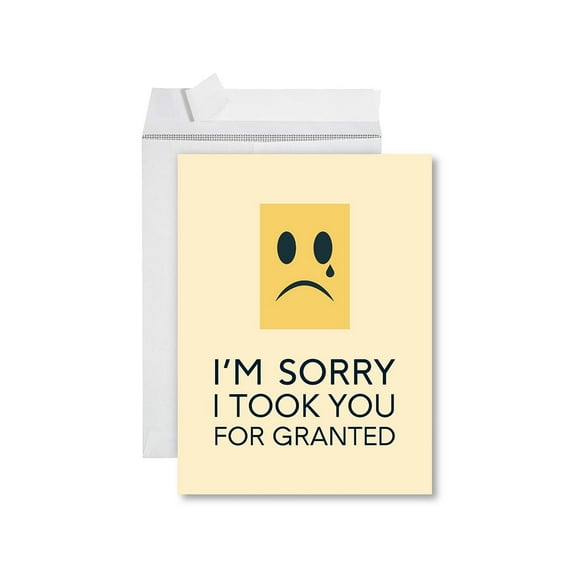 Koyal Wholesale Funny I'm Sorry Jumbo Card I'm Sorry I Took You For Granted I'm Sorry Greeting Card with Envelope 1-Pk