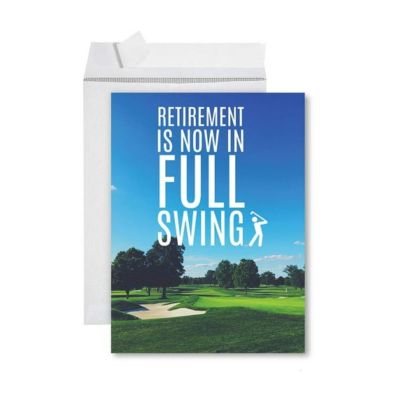Koyal Wholesale Funny Jumbo Retirement Card With Envelope , Greeting Card, Retirement Is Now In Full Swing