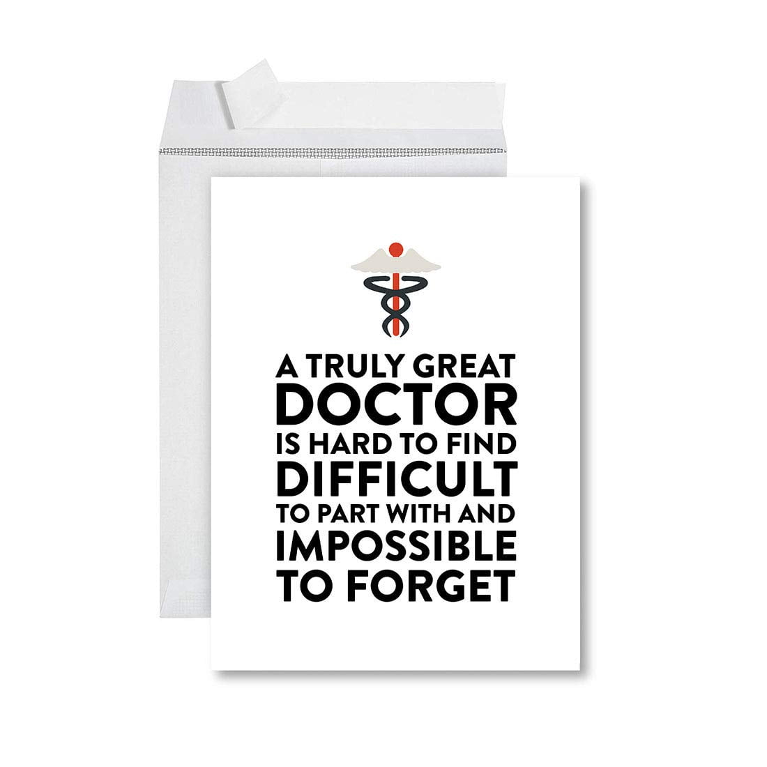 Koyal Wholesale Funny Jumbo Retirement Card With Envelope, Greeting Card, Truly Great Doctor...Impossible To Forget