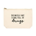 thumbnail image 1 of Koyal Wholesale Funny Makeup Bag Canvas Cosmetic Bag with Zipper Definitely Not A Bag Full of Drugs Makeup Pouch, 1 of 5