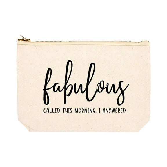 Koyal Wholesale Funny Makeup Bag Canvas Cosmetic Bag with Zipper Fabulous Called This Morning I Answered Makeup Pouch