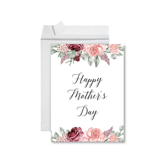Koyal Wholesale Funny Mother's Day Jumbo Card With Envelope, Floral Happy Mother's Day, Set of 1