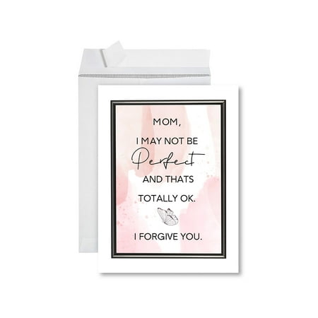 Koyal Wholesale Funny Mother's Day Jumbo Card With Envelope, Mom I May Not Be Perfect, Set of 1